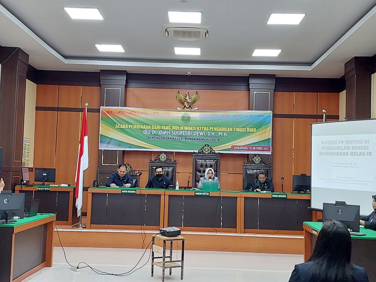 Acara Pembinaan Dari Yang Mulia Wakil Ketua Pengadilan Tinggi Riau Ibu Dr. Diah Sulastri Dewi, S.H., M.H di Pengadilan Negeri Bangkinang