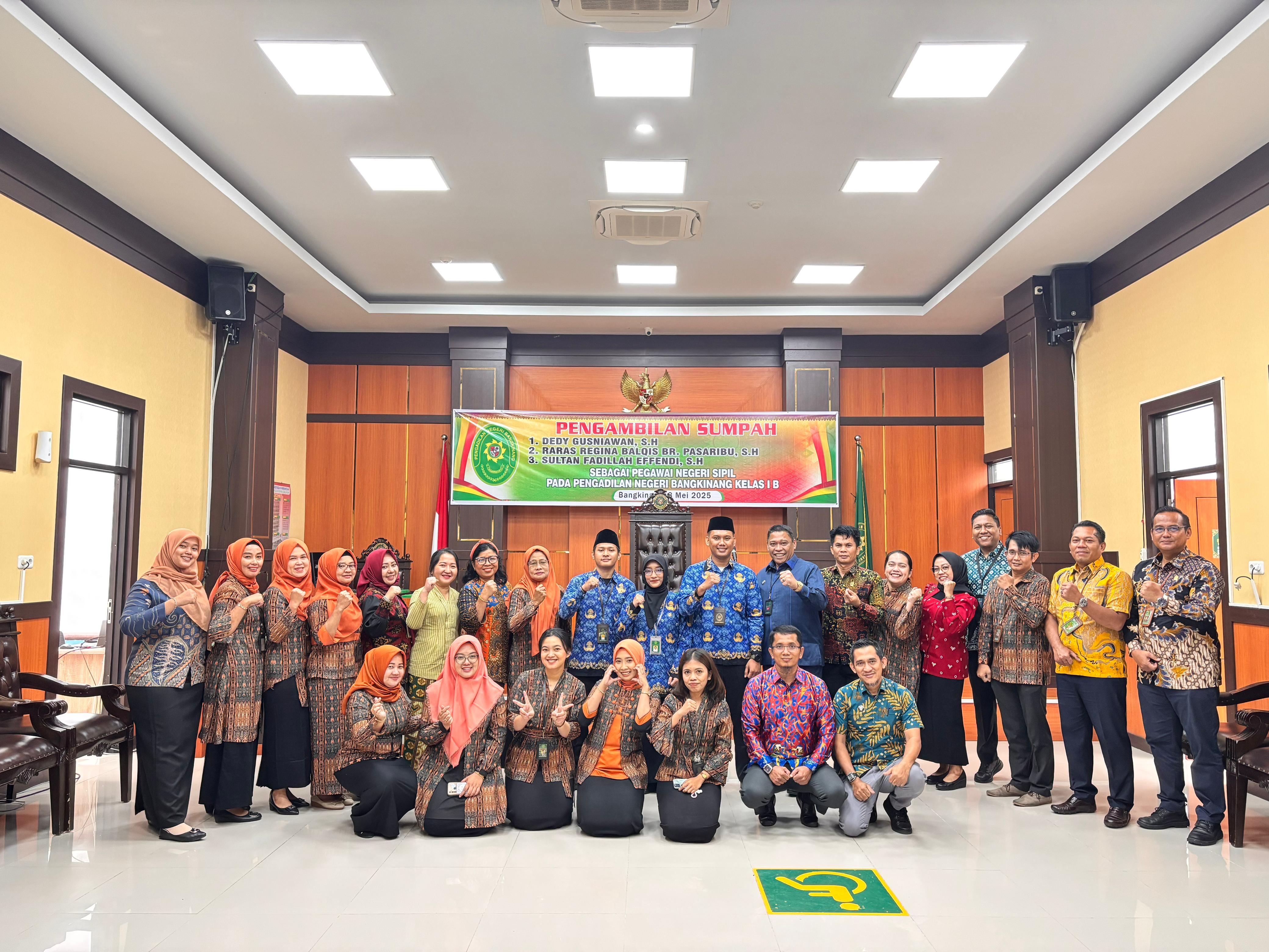 Pengambilan Sumpah Pegawai Negeri Sipil (PNS) Pada Pengadilan Negeri Bangkinang Kelas IB