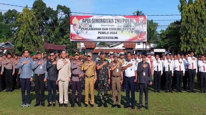 Pengadilan Negeri Bangkinang Kelas IB Menghadiri Apel Sinergitas TNI/POLRI